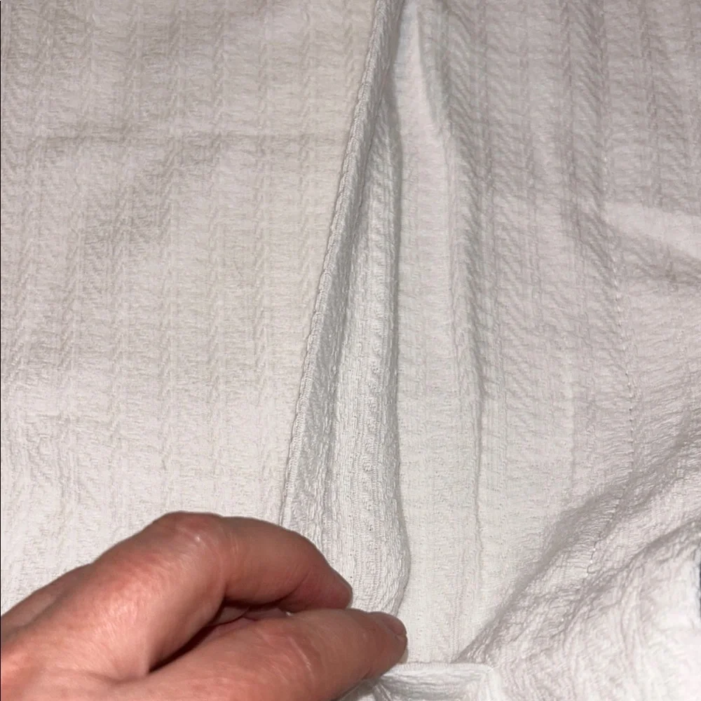 DOCOFIL White Textured Euro Pillow Shams Set of 2 made in Portugal Cotton